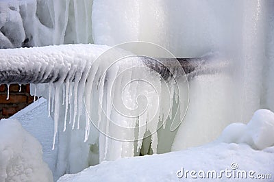 Frozen water jets. Stock Photo