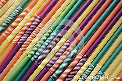 Background image created with colored straws Stock Photo