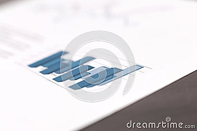 Background image .financial chart on the table Stock Photo