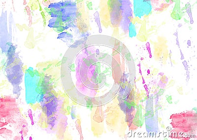 Watercolor background Purple, pink, green, blue - Illustration Cartoon Illustration