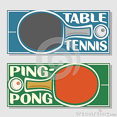 Background images for text on the subject of table tennis Vector Illustration