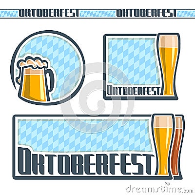 Background images for text on the theme of Oktoberfest Vector Illustration