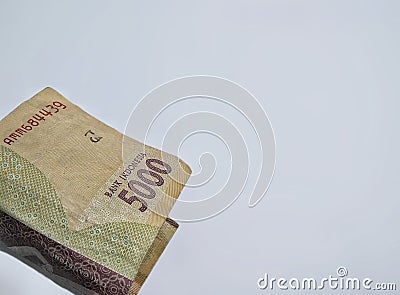 Background of indonesian rupiah with negative space on it. Template with negative space to write some text Stock Photo