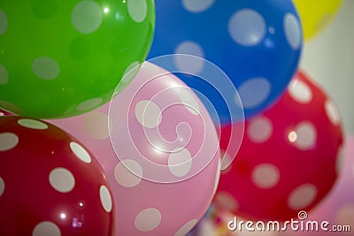 Background inflatable colorful balloons Stock Photo