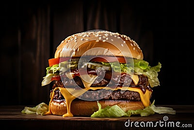 background ketchup burger food mouthwatering illustration delicious tasty Cartoon Illustration