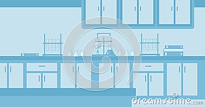 Background of laboratory interior. Vector Illustration