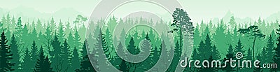 Background with landscape. Mountains and forest. Tourism and travelling. Vector Illustration