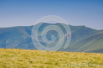 Background landscape with Ukrainian Carpathian Mountains in the Pylypets Stock Photo