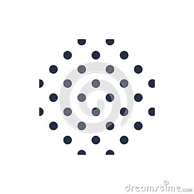 Background With Large Round Dot Blue Dot Pattern Vector Illustration