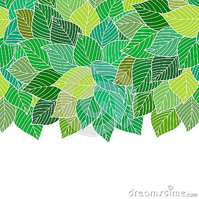 Background with leaves. Vector Illustration