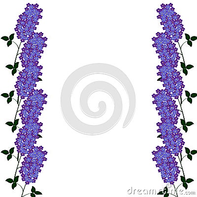 Background with lilac flowers 2 Vector Illustration