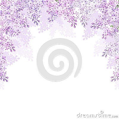 Background with lilac flowers. Vector illustration. Vector Illustration