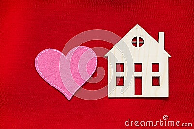 background, love, heart, House Stock Photo