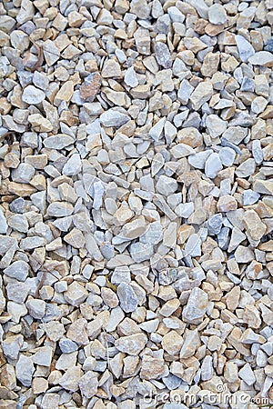 Background made of a closeup of a pile of crushed stone Stock Photo