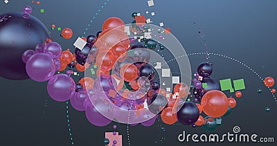 Background made by many spheres that make different patterns. Stock Photo