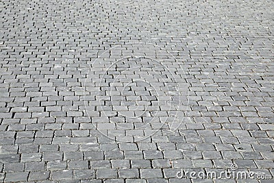 Background of many cobbles called SANPIETRINI in Italian languag Stock Photo