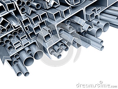 Background metallic pipes Stock Photo