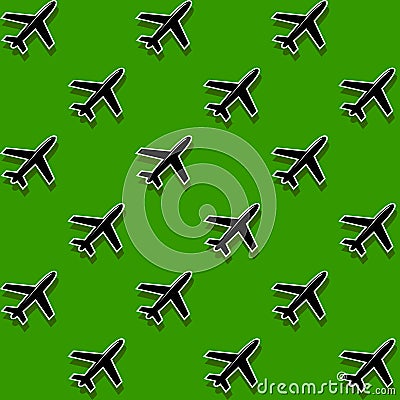 Background military airport. Vector Illustration