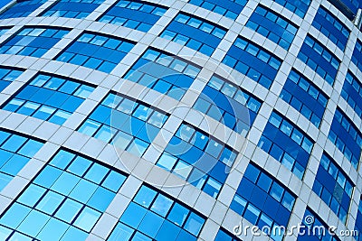 Background of modern glass skyscraper Stock Photo