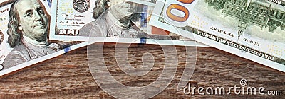 Background of money (close up of dollar bill) Stock Photo