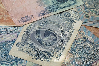 Background of Money of tsarist Russia Stock Photo