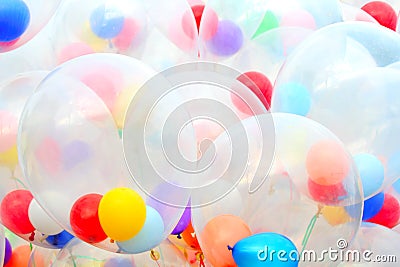 Background of motley balloons Stock Photo