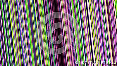 Background of moving diagonal lines. Animation. Bright colored stripes dynamically move towards each other and disappear Stock Photo