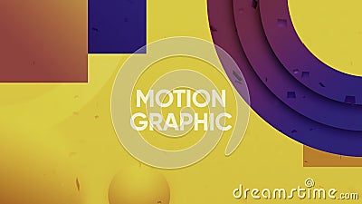 Background with moving geometric shapes to insert. Motion. Simple animation with motion graphic for video insertion Stock Photo