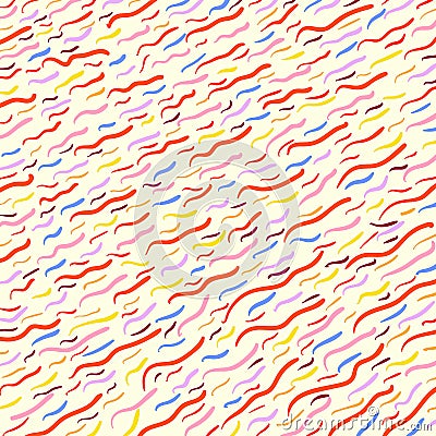 Background of multi colored abstract unique stripes Vector Illustration