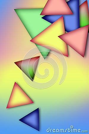 Background from multi-colored triangles Stock Photo