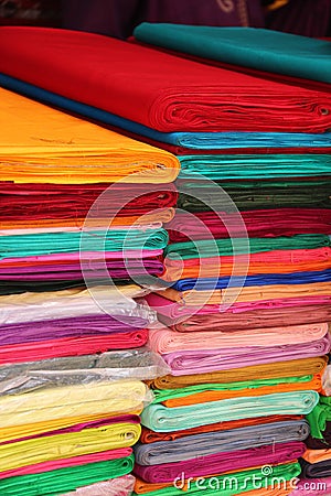 Colourful Fabric Background Stock Photo