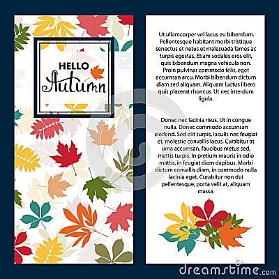 Background with multicolor autumn leaves. Vector illustration Vector Illustration