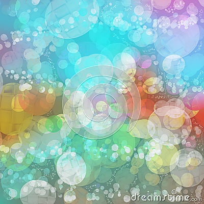 Background of multicolored vivid bubbles shadows Stock Photo