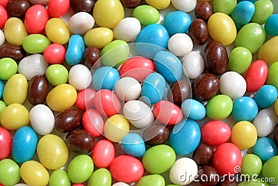 Background from multicoloured sweets Stock Photo