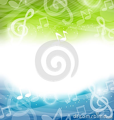 Background with Musical Elements Vector Illustration