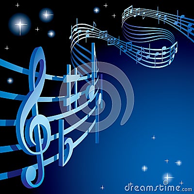 Background on a musical theme Vector Illustration