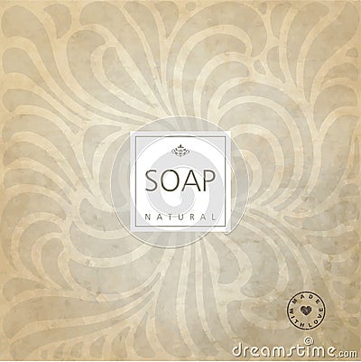 Background for natural handmade soap. Graphid design element. Stock Photo