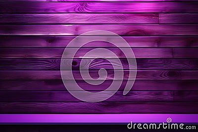 Dark neon purple horizontal wooden planks background Stock Photo