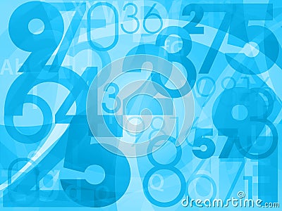 Background numbers Cartoon Illustration