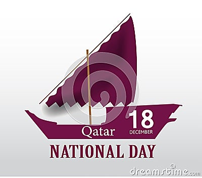 Background on the occasion Qatar national day celebration Vector Illustration