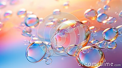 background oil bubbles shiny Cartoon Illustration