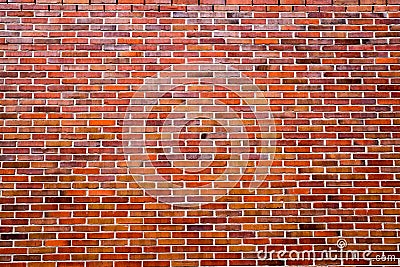 Background of old red brick wall, vintage effect Stock Photo