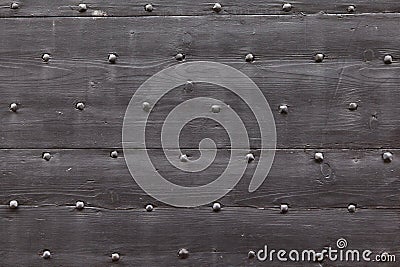 Background: old wooden door Style Medieval Europe France. Stock Photo