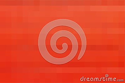 Background of orange squares connected horizontally. Geometric texture of carrot color. Horizontal artistic pattern of Vector Illustration