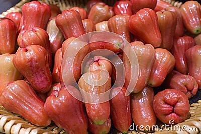 Background of organic rose apple. use for backdrop or design Stock Photo
