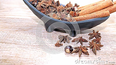 BACKGROUND oriental spices, rich texture of the material Stock Photo