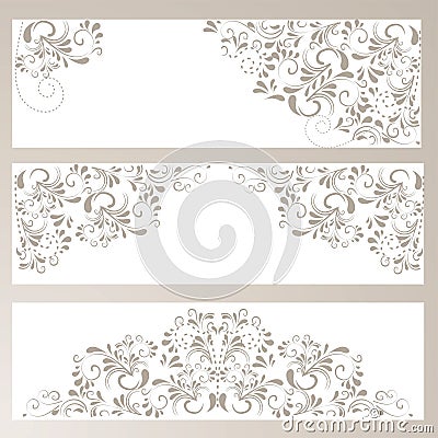 Background with ornaments in beige Vector Illustration
