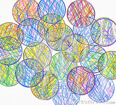 Background of overlapping circles Stock Photo