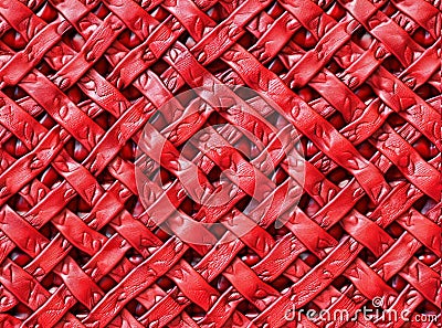 Background Panel, red lattice with imprint, 3D detail with shallow depth Stock Photo