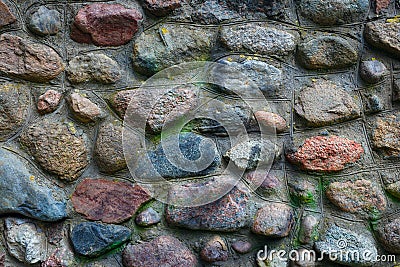 Background from part of the wall of stones. Stock Photo